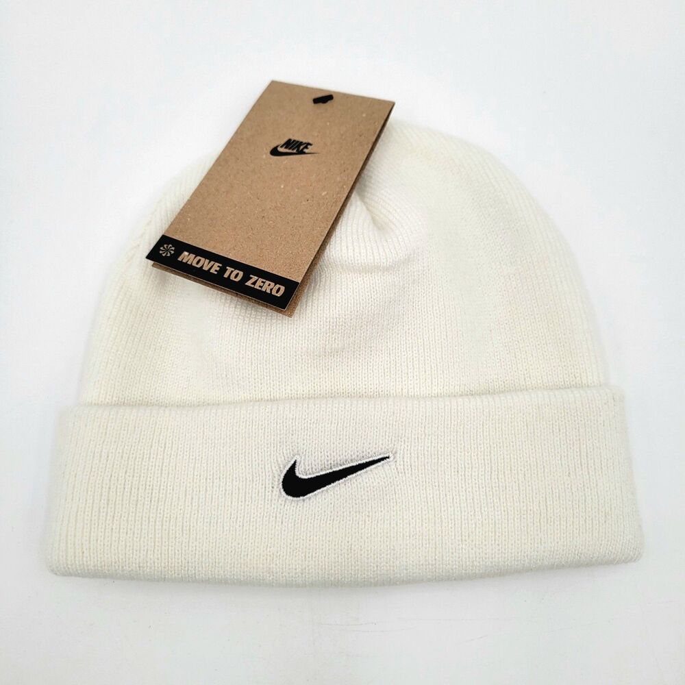 Nike Terra Short Cuffed Beanie Adult Unisex Cap Hat White HF0189-100 New